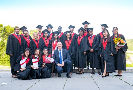 A group of international students